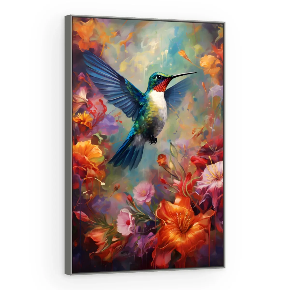 Quadro Decorativo Canvas Colibri Florido - AV0008