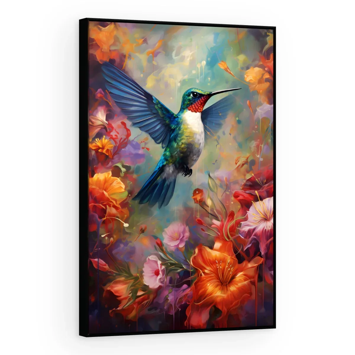 Quadro Decorativo Canvas Colibri Florido - AV0008