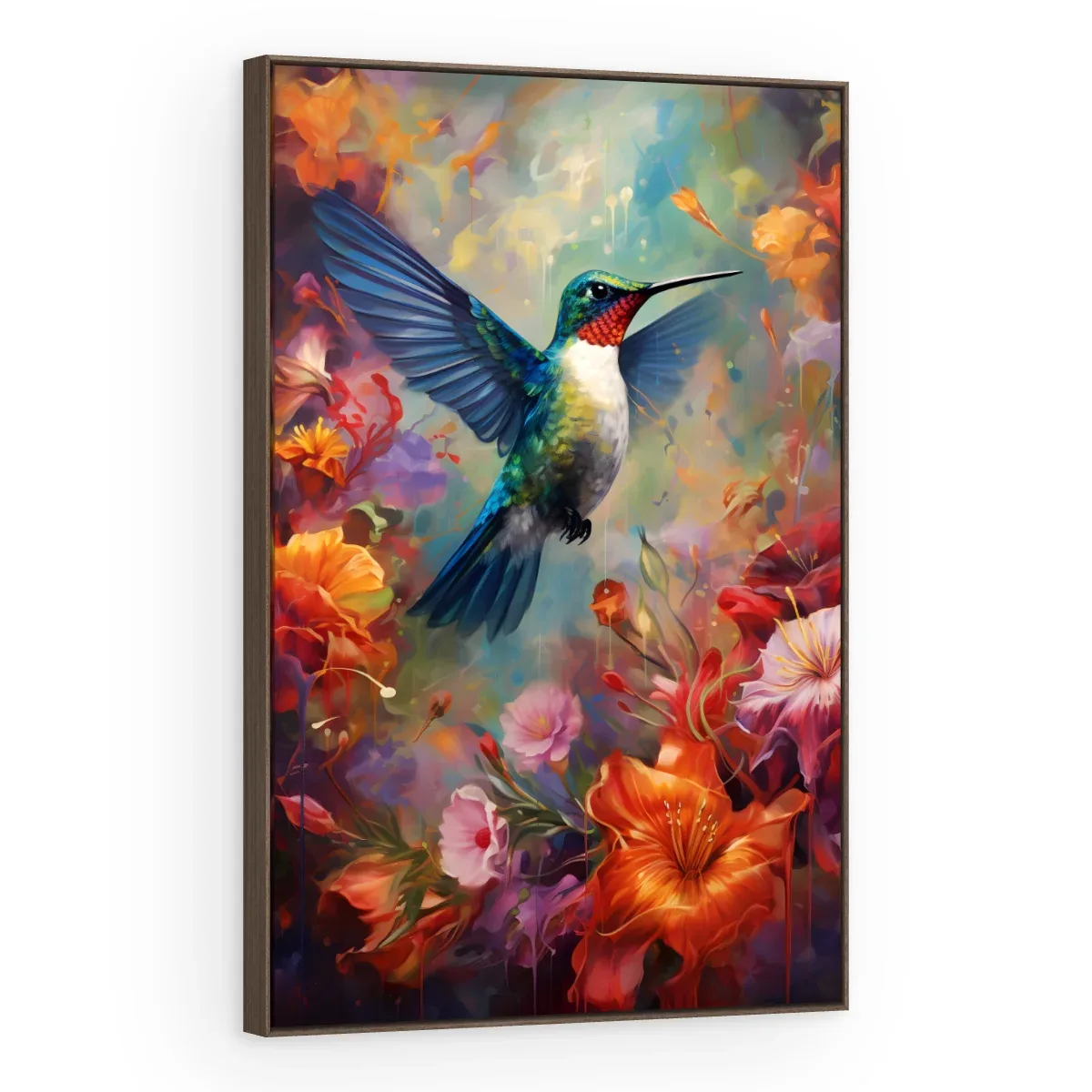 Quadro Decorativo Canvas Colibri Florido - AV0008