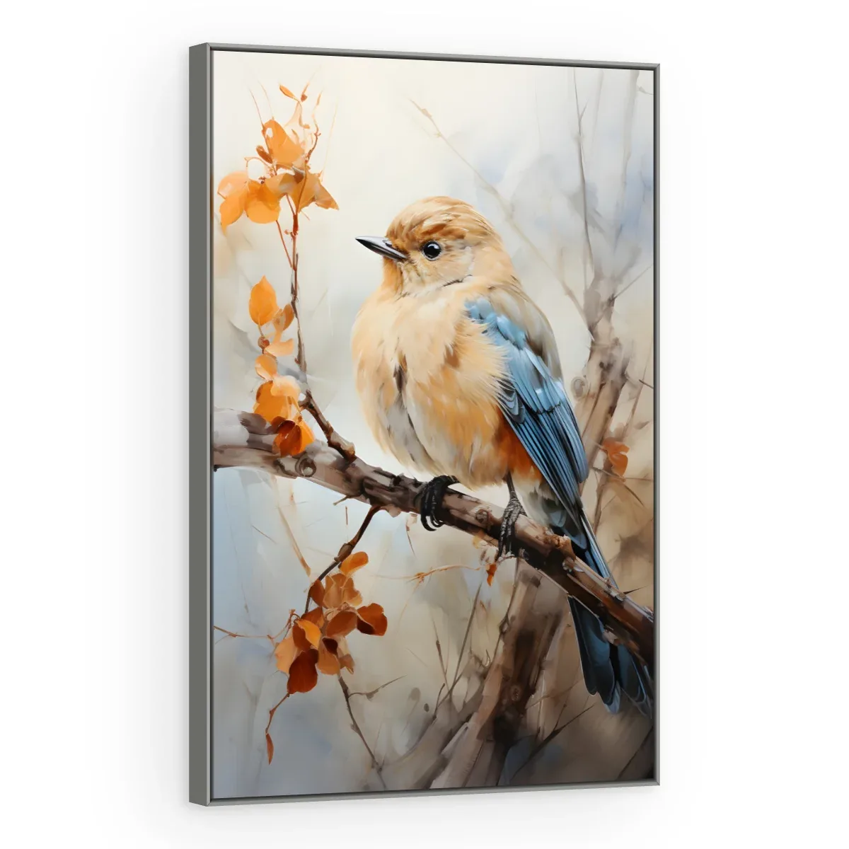 Quadro Decorativo Canvas Pássaro Outonal - AV0009