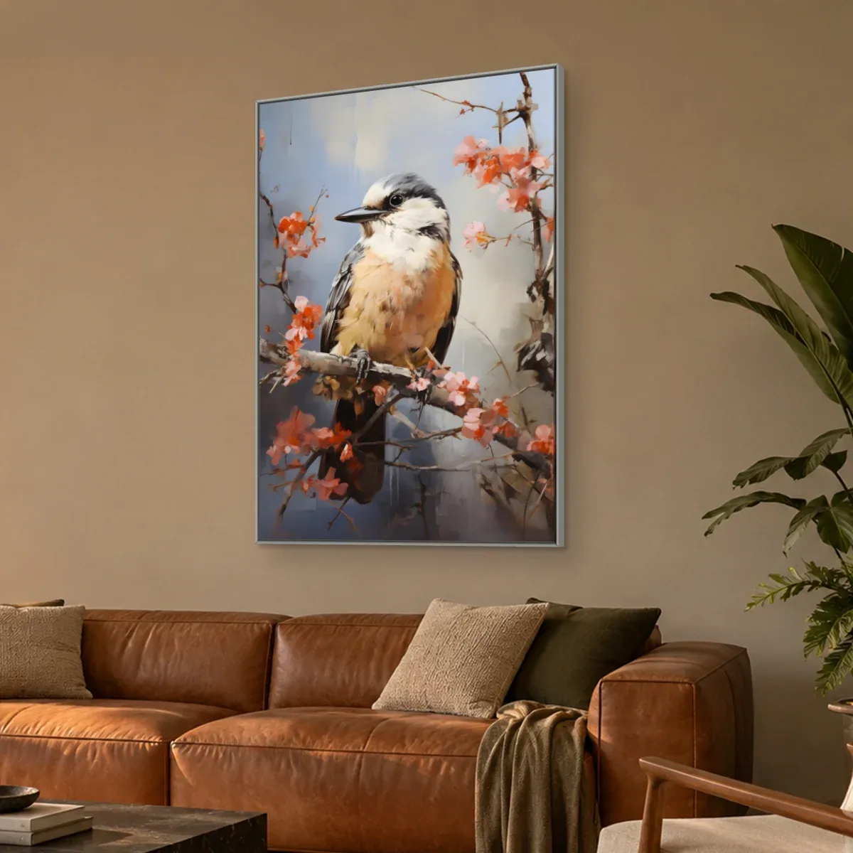 Quadro Decorativo Canvas Pássaro Primaveril - AV0011