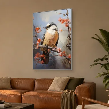 Quadro Decorativo Canvas Pássaro Primaveril - AV0011
