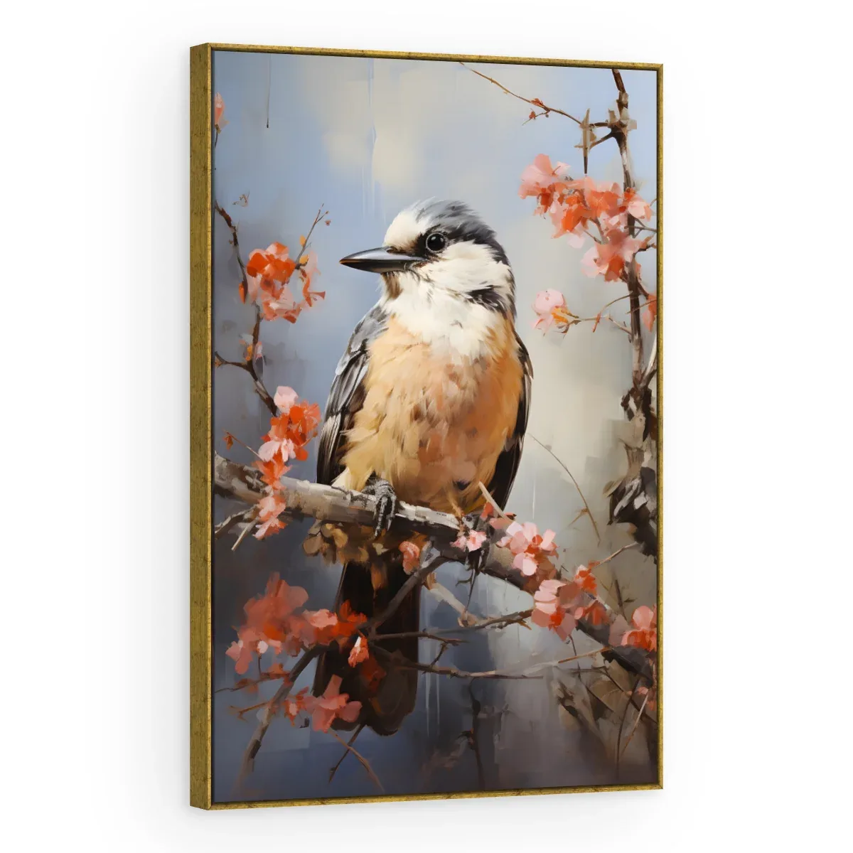 Quadro Decorativo Canvas Pássaro Primaveril - AV0011