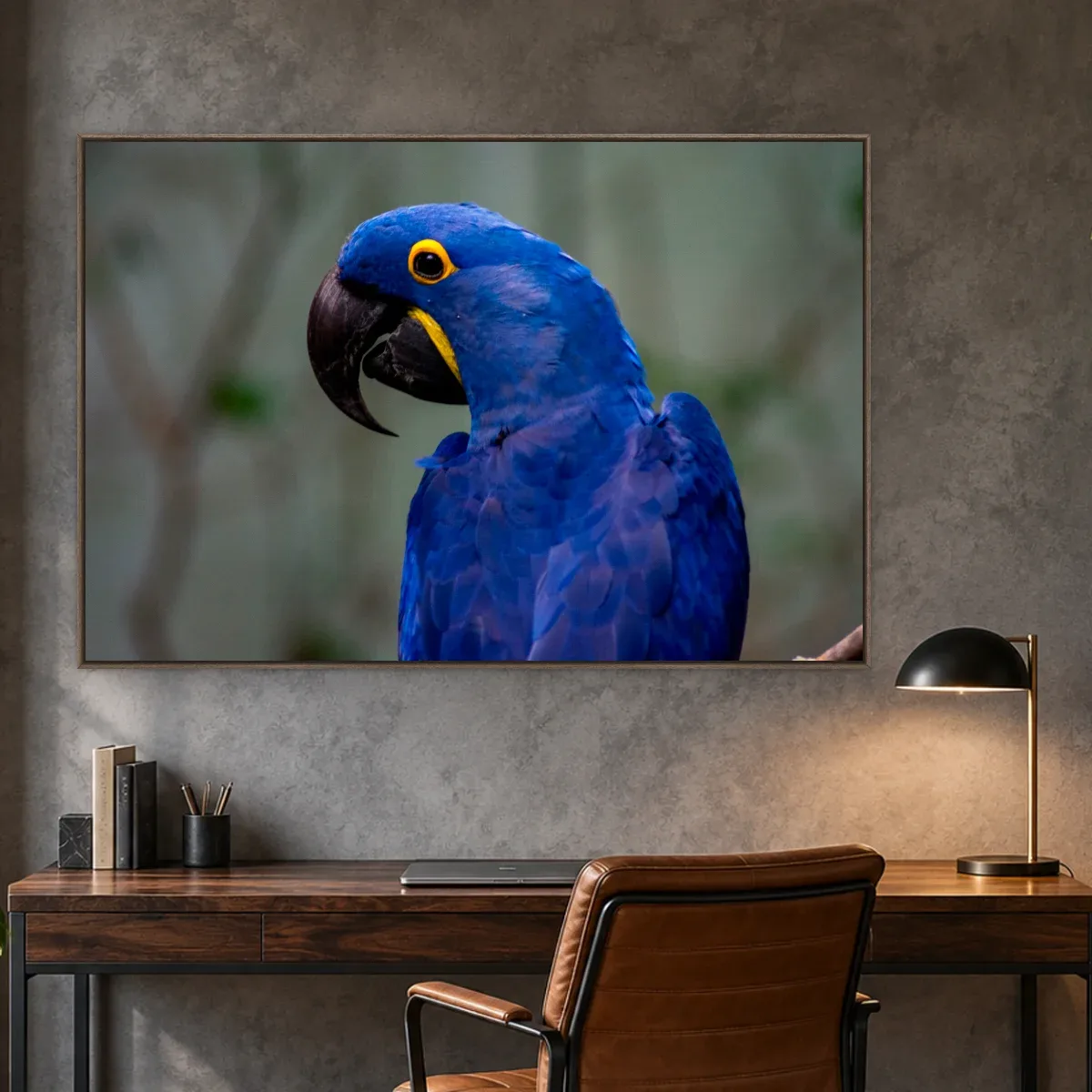 Quadro Decorativo Canvas Arara Azul - AV0014