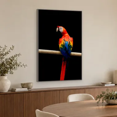 Quadro Decorativo Canvas Arara Vermelha - AV0016
