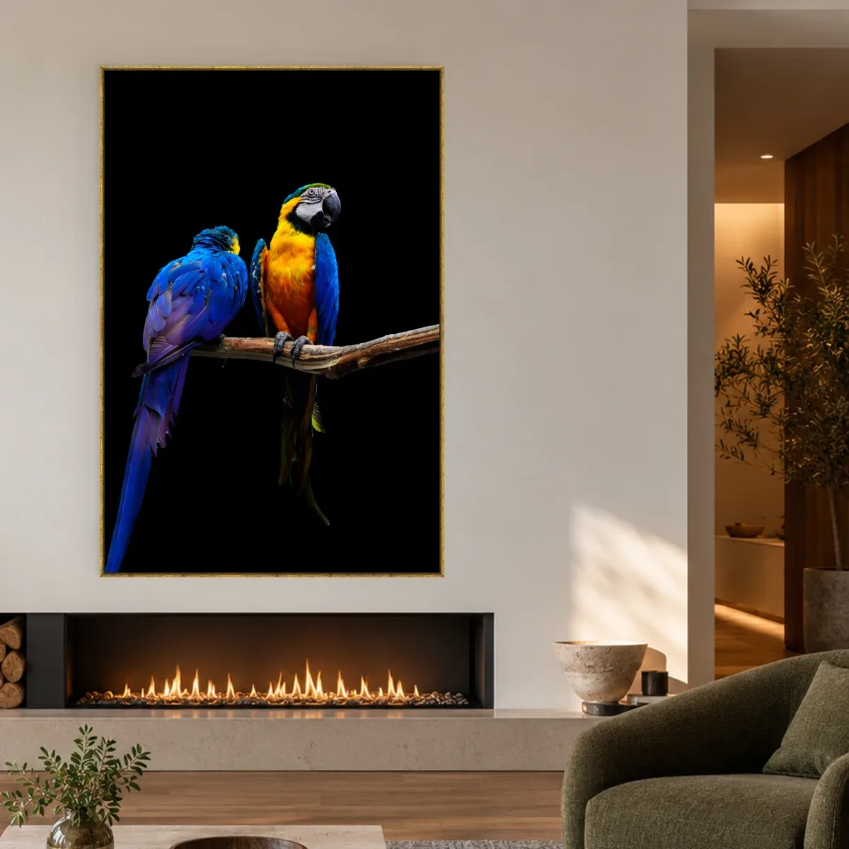 Quadro Decorativo Canvas Araras Companheiras - AV0017