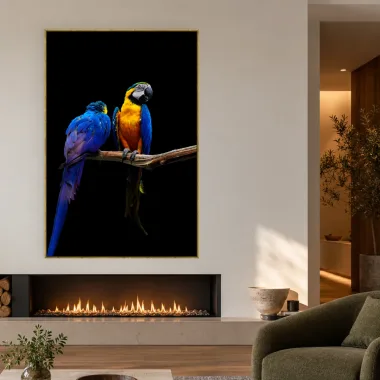 Quadro Decorativo Canvas Araras Companheiras - AV0017