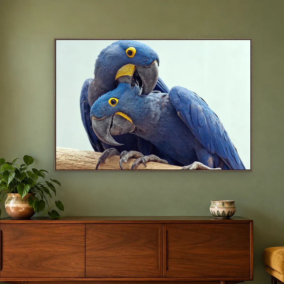 Quadro Decorativo Canvas Araras Carinhosas - AV0023