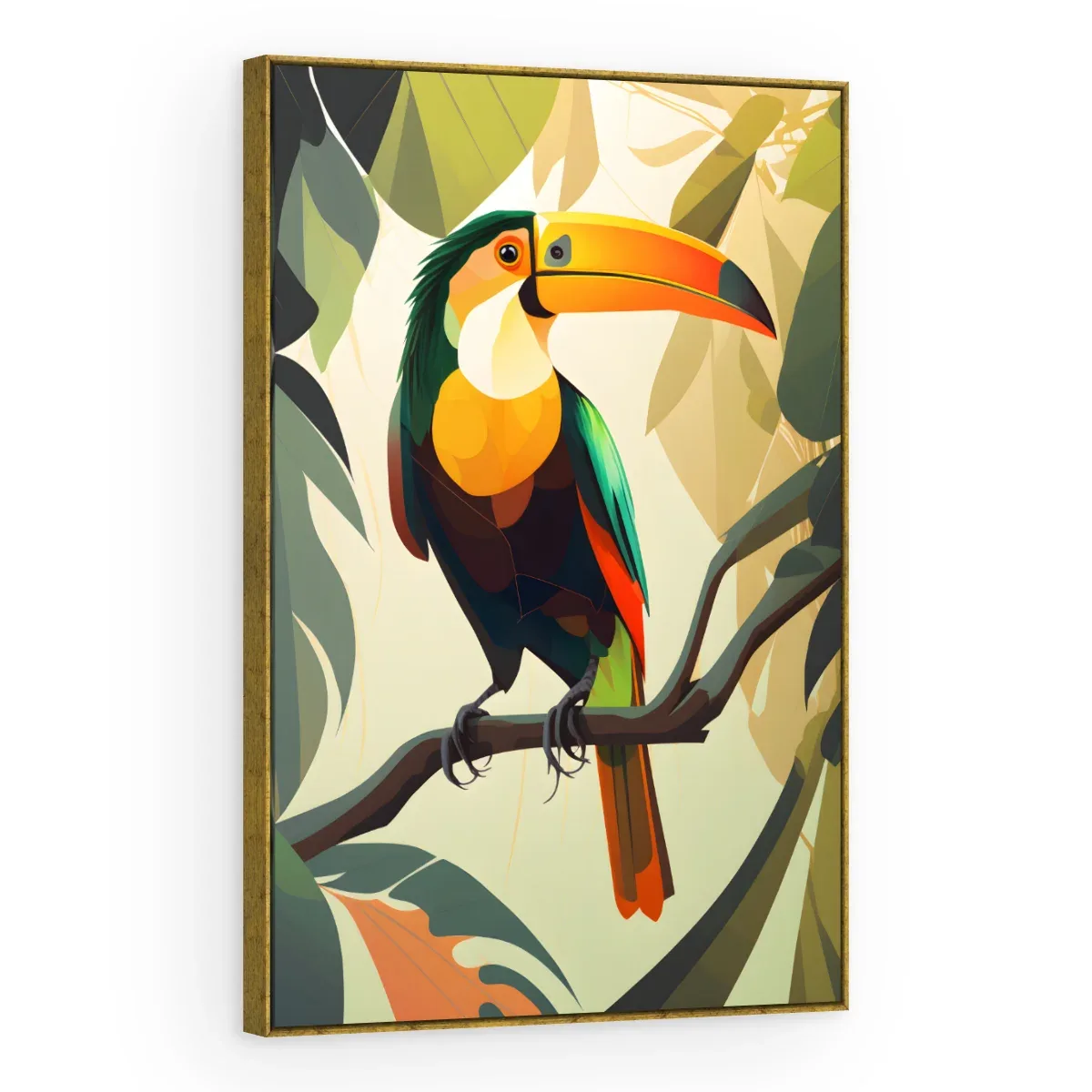 Quadro Decorativo Canvas Tucano Ilustrado - AV0031