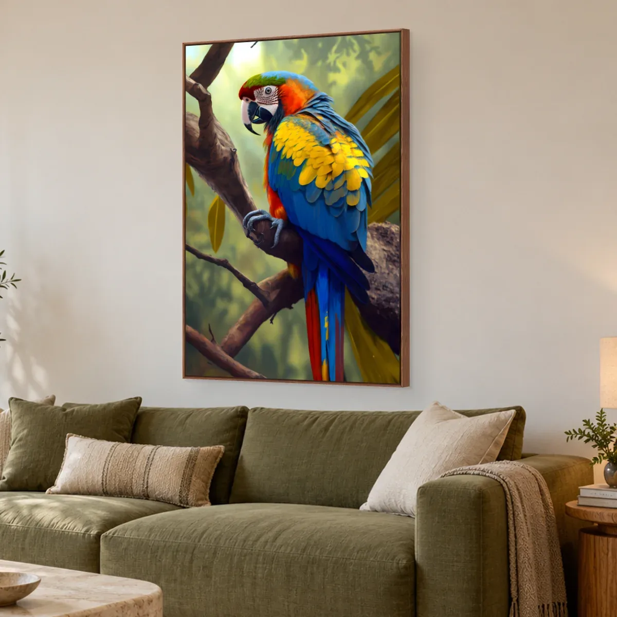 Quadro Decorativo Canvas Arara Colorida - AV0032