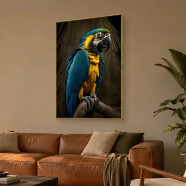 Quadro Decorativo Canvas Arara Canindé - AV0033