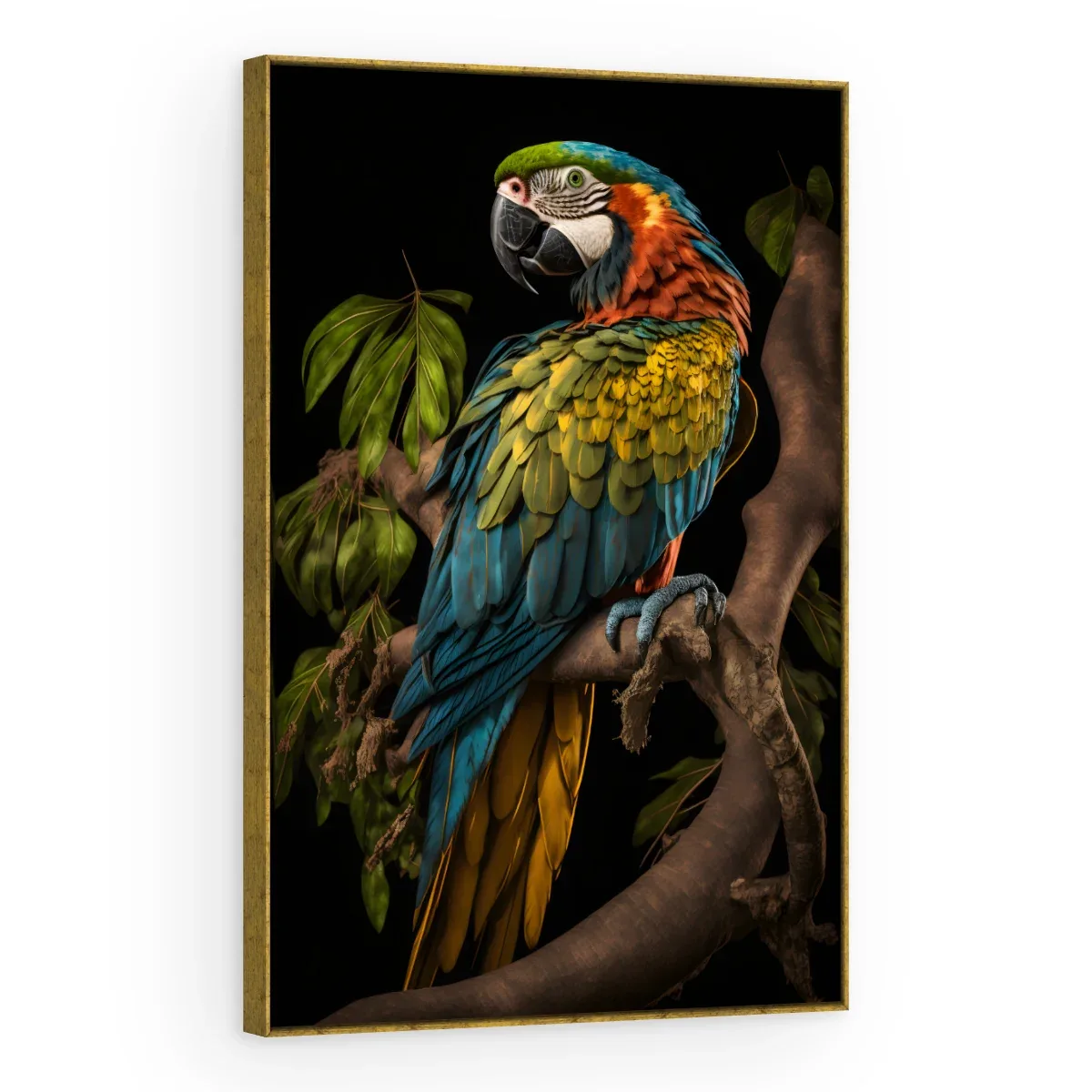 Quadro Decorativo Canvas Arara Esmeralda - AV0037