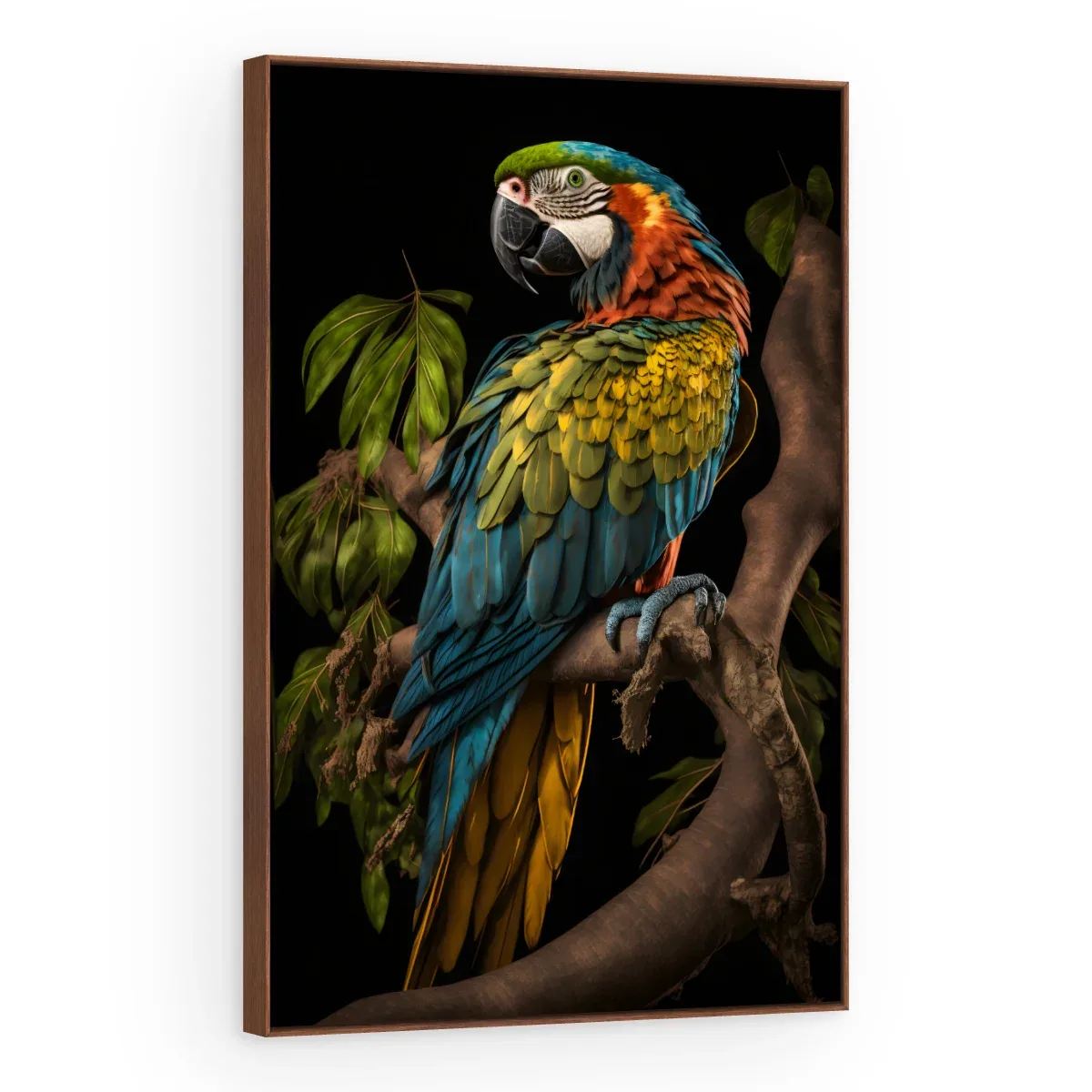 Quadro Decorativo Canvas Arara Esmeralda - AV0037
