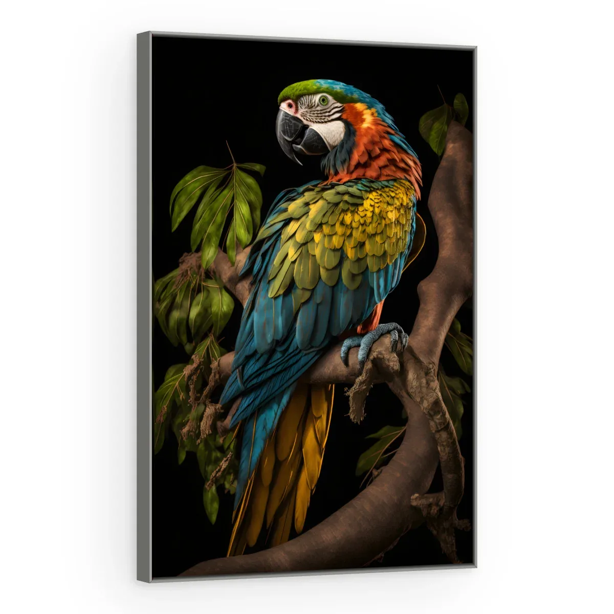 Quadro Decorativo Canvas Arara Esmeralda - AV0037
