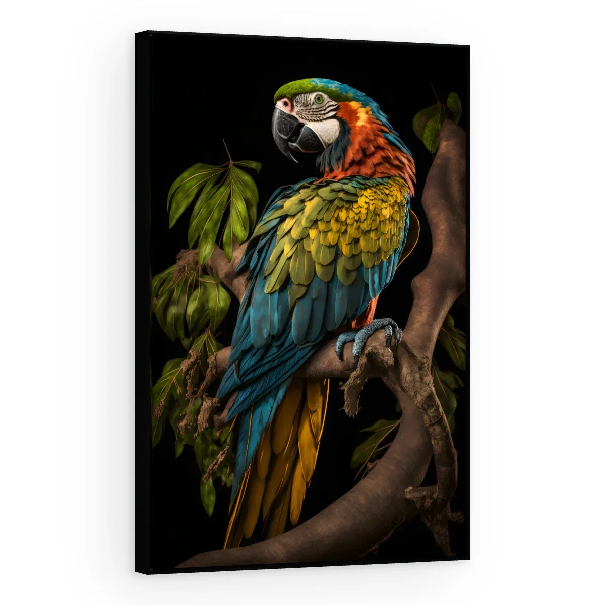 Quadro Decorativo Canvas Arara Esmeralda - AV0037