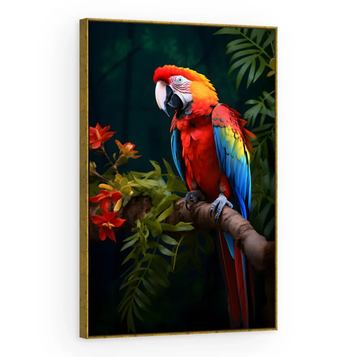 Quadro Decorativo Canvas Arara Escarlate - AV0038