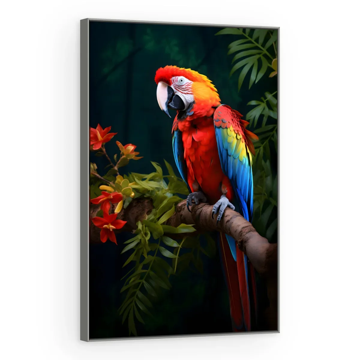 Quadro Decorativo Canvas Arara Escarlate - AV0038