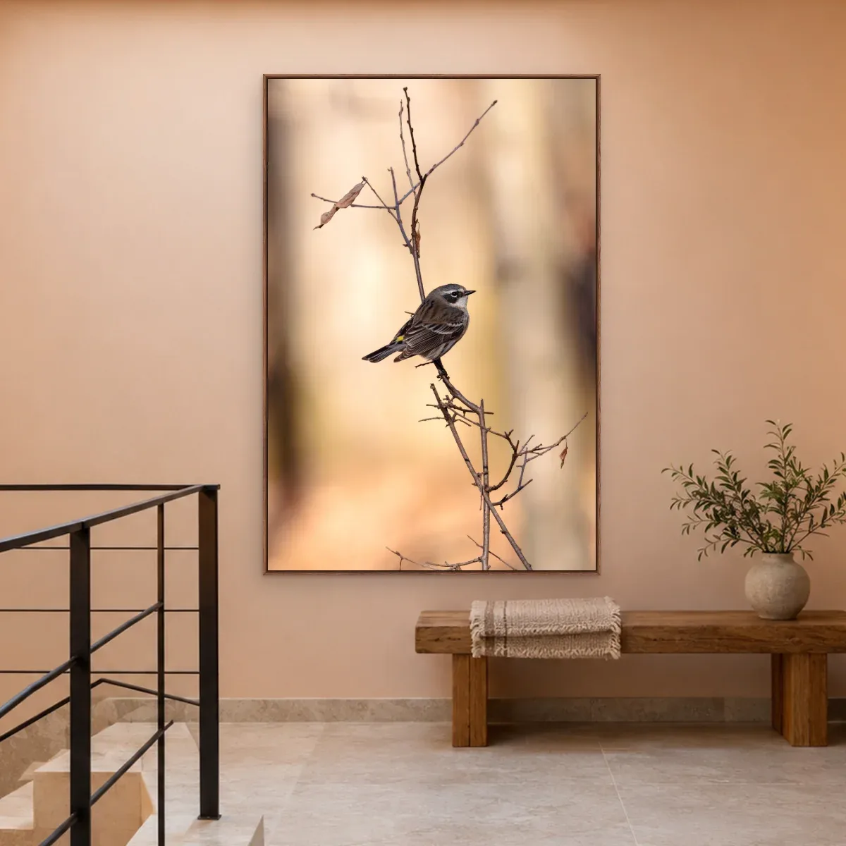Quadro Decorativo Canvas Pássaro Solitário - AV0039