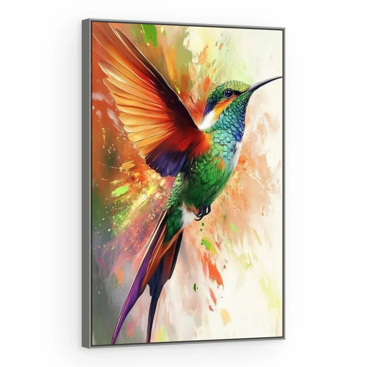 Quadro Decorativo Canvas Colibri Aquarela - AV0045