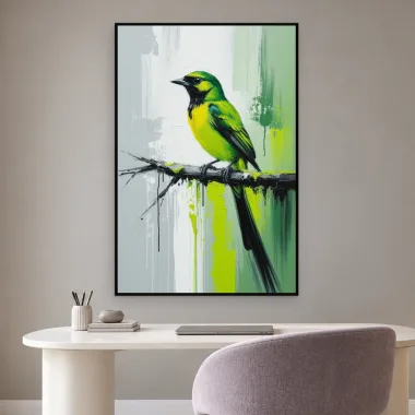 Quadro Decorativo Canvas Pássaro Abstrato - AV0046