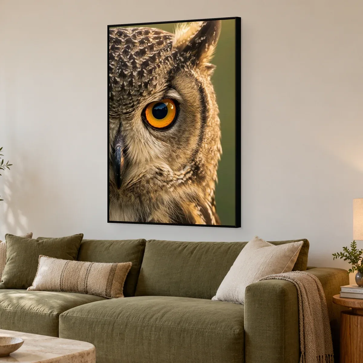 Quadro Decorativo Canvas Coruja Hipnótica - AV0047