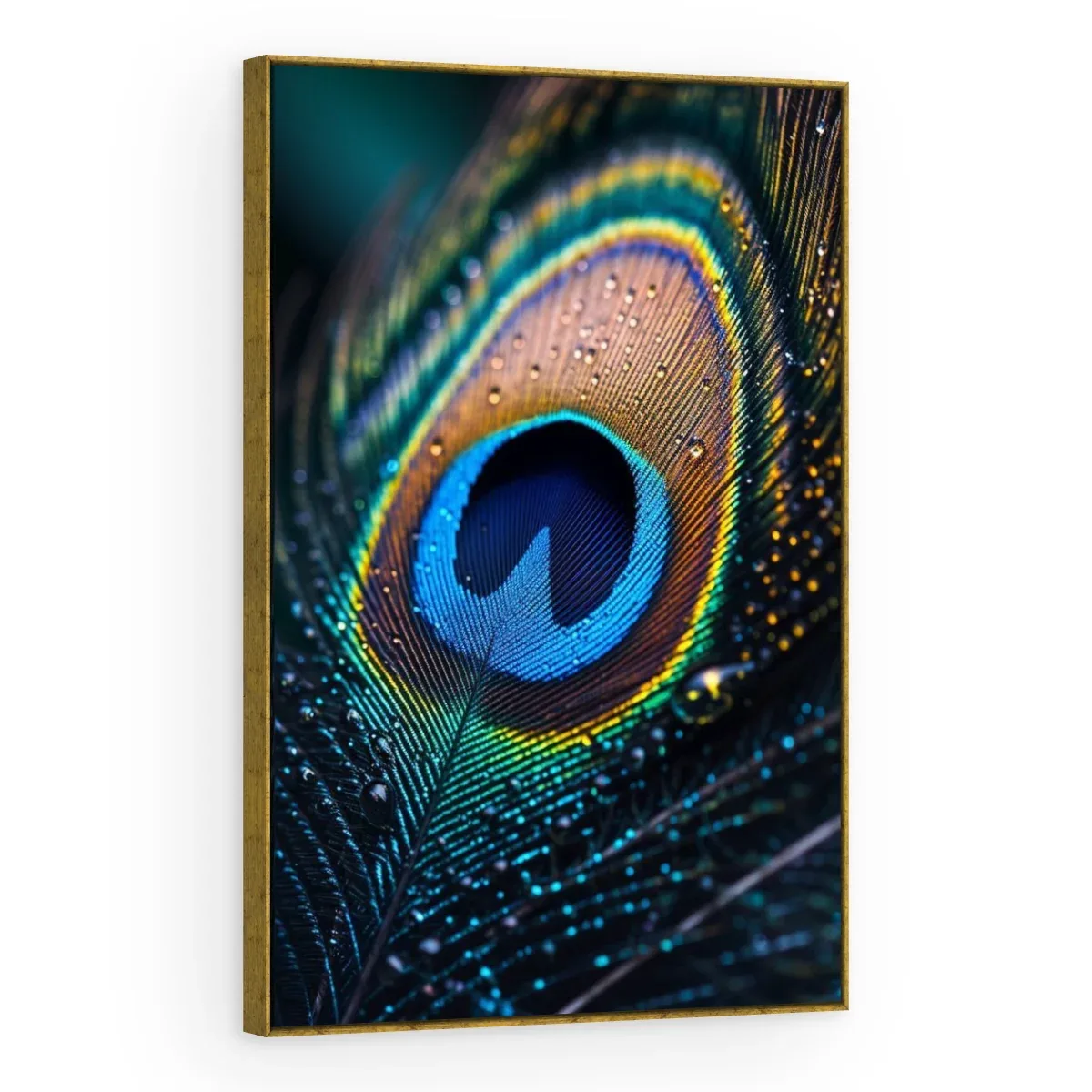 Quadro Decorativo Canvas Pluma Iridescente - AV0049