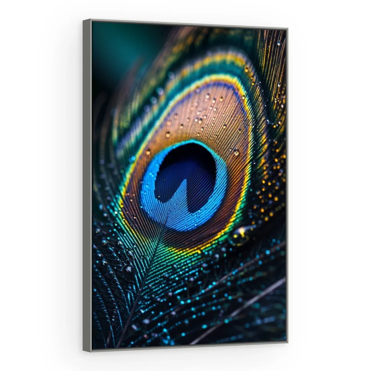 Quadro Decorativo Canvas Pluma Iridescente - AV0049