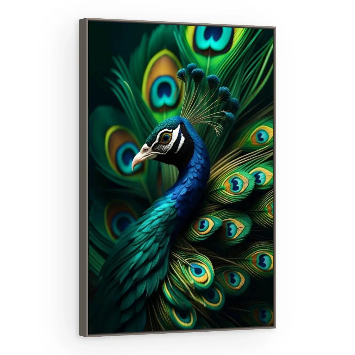 Quadro Decorativo Canvas Pavão Exuberante - AV0050