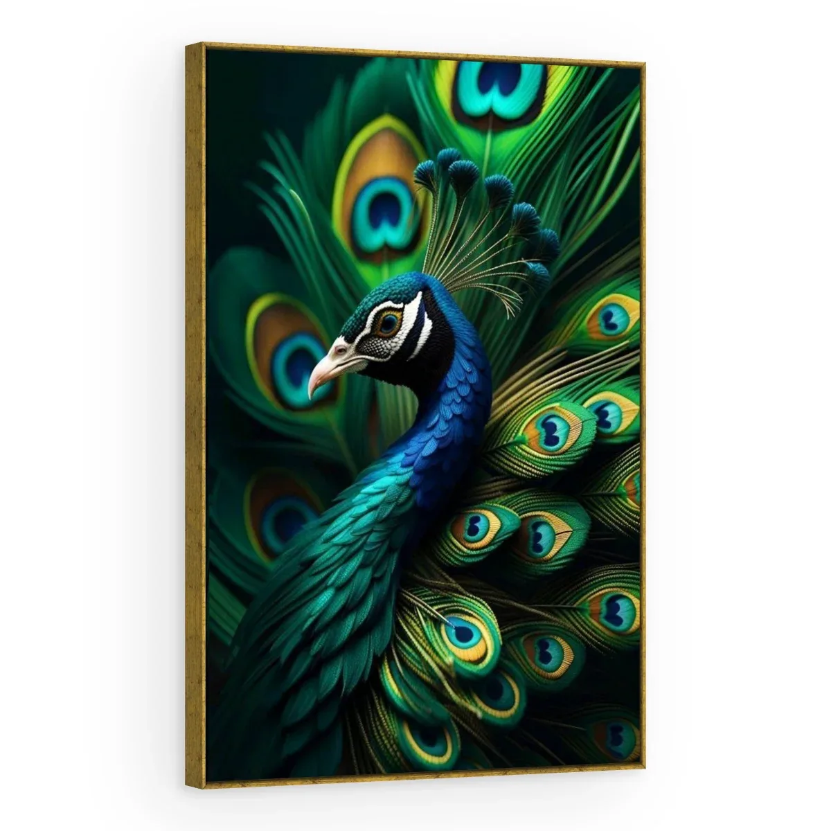 Quadro Decorativo Canvas Pavão Exuberante - AV0050