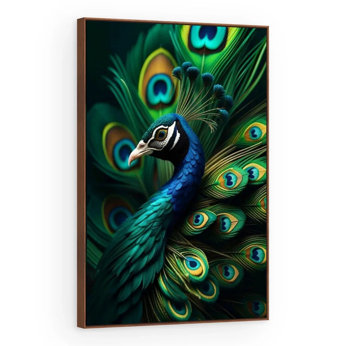 Quadro Decorativo Canvas Pavão Exuberante - AV0050