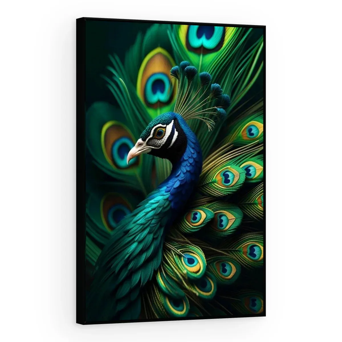 Quadro Decorativo Canvas Pavão Exuberante - AV0050