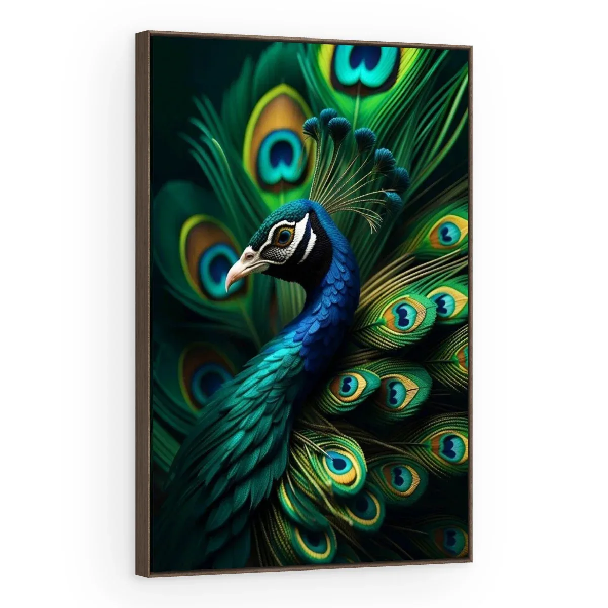 Quadro Decorativo Canvas Pavão Exuberante - AV0050
