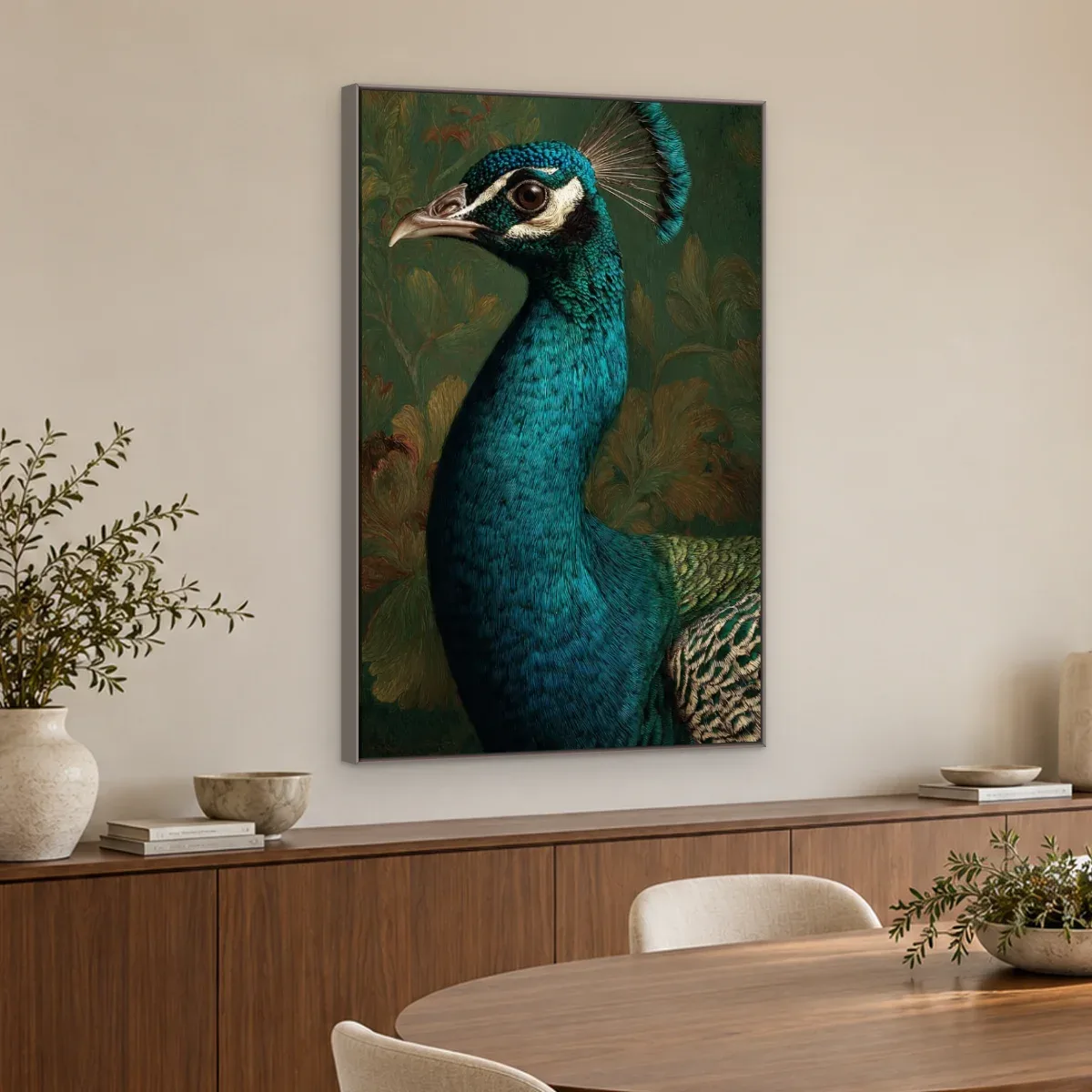 Quadro Decorativo Canvas Pavão Imperial - AV0051