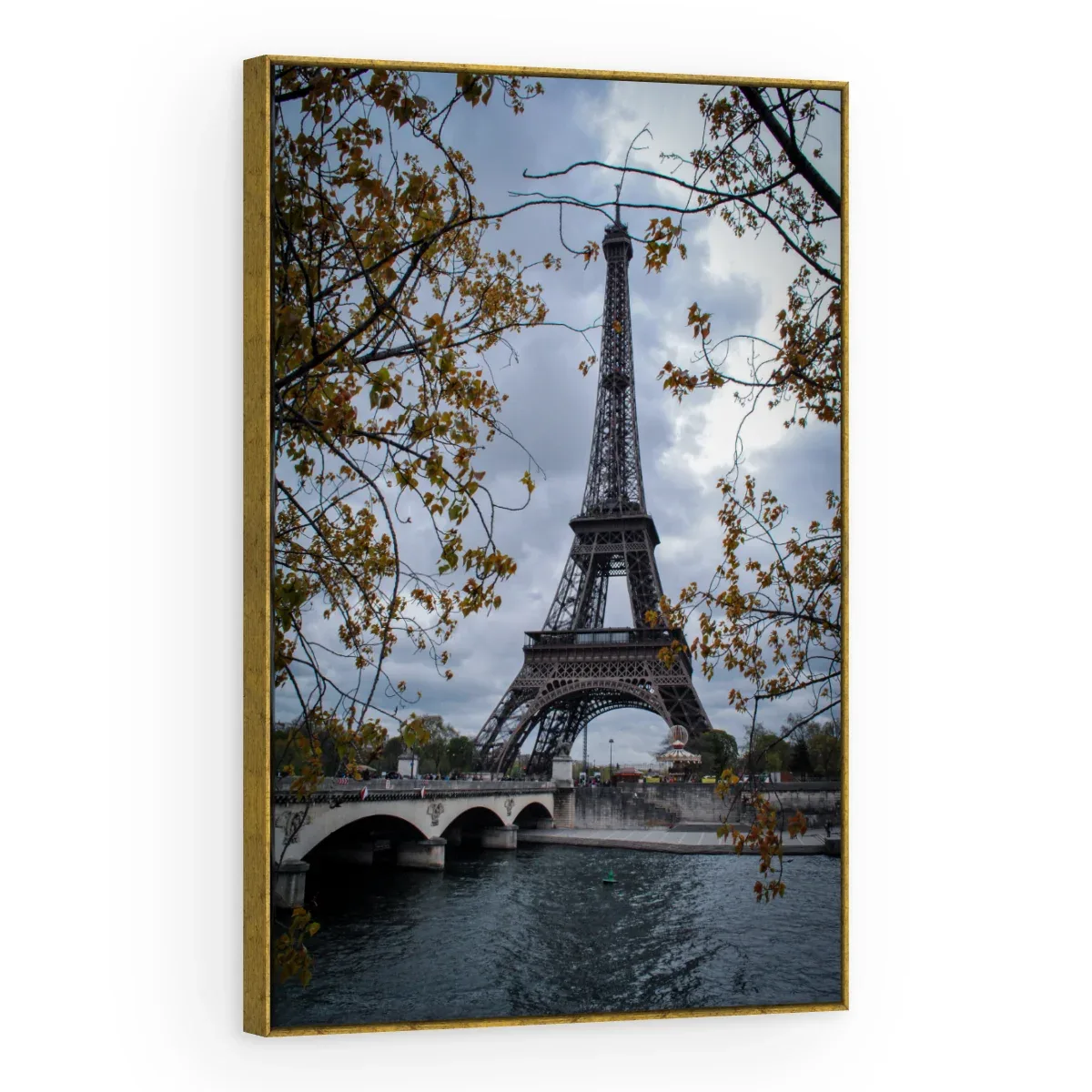 Quadro Decorativo Canvas Eiffel Nublada - CI0001