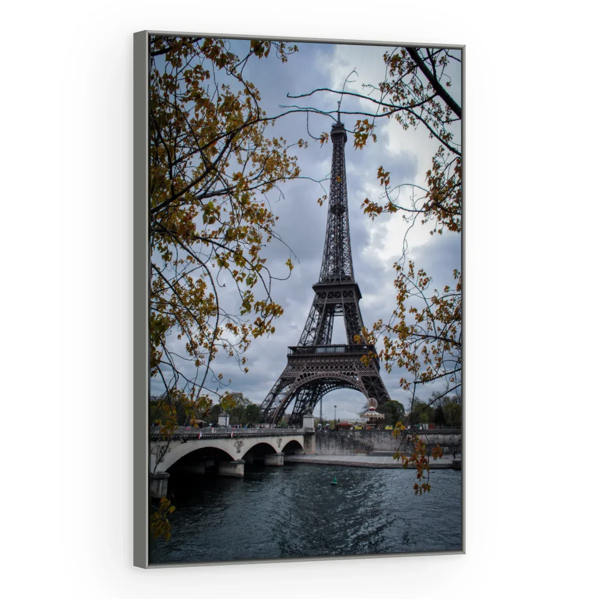 Quadro Decorativo Canvas Eiffel Nublada - CI0001