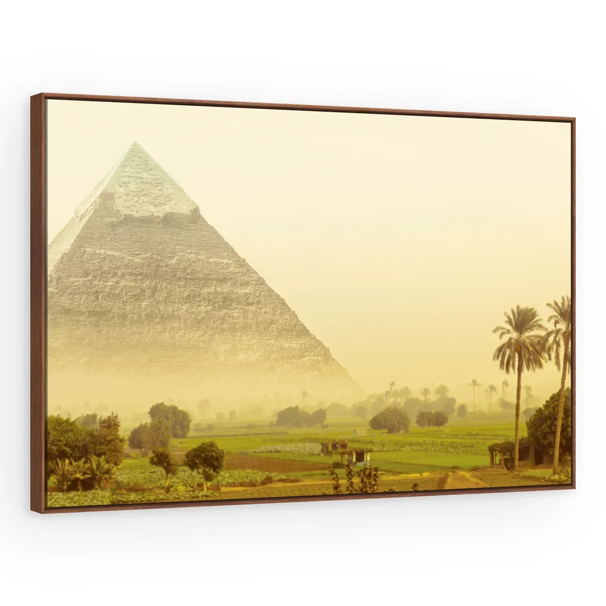 Quadro Decorativo Canvas Pirâmide Dourada - CI0003