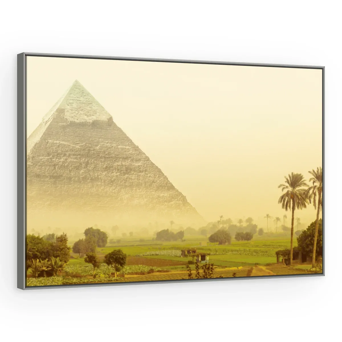 Quadro Decorativo Canvas Pirâmide Dourada - CI0003