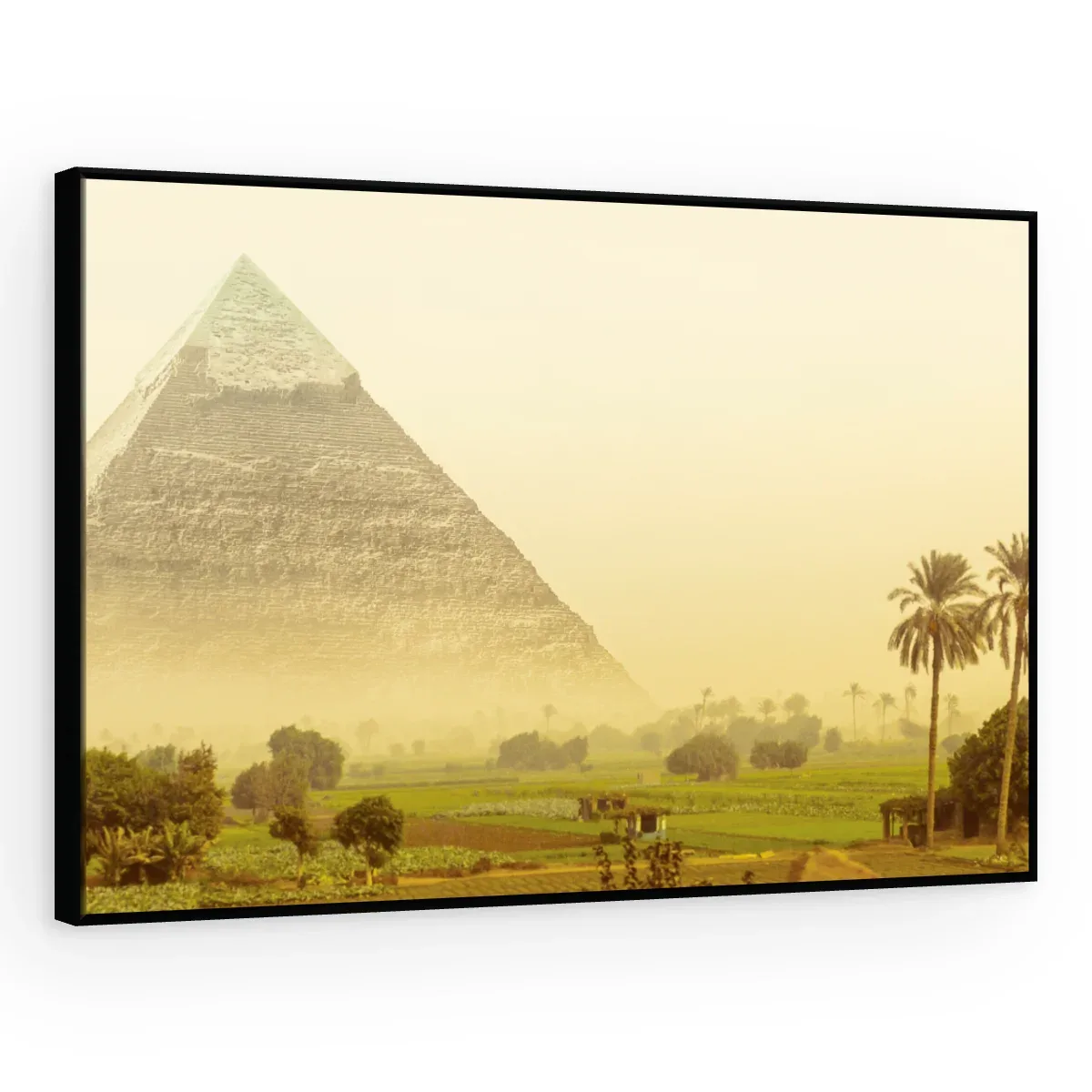 Quadro Decorativo Canvas Pirâmide Dourada - CI0003