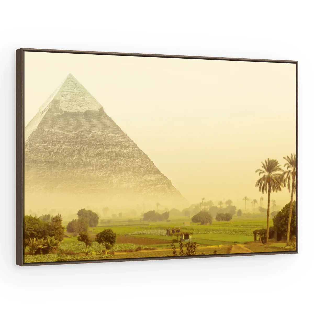 Quadro Decorativo Canvas Pirâmide Dourada - CI0003