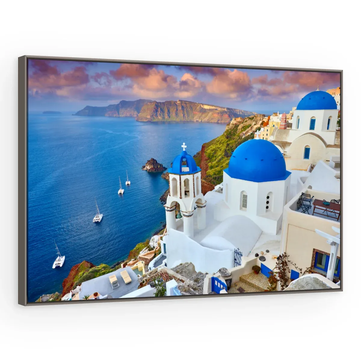 Quadro Decorativo Canvas Santorini Azul - CI0004