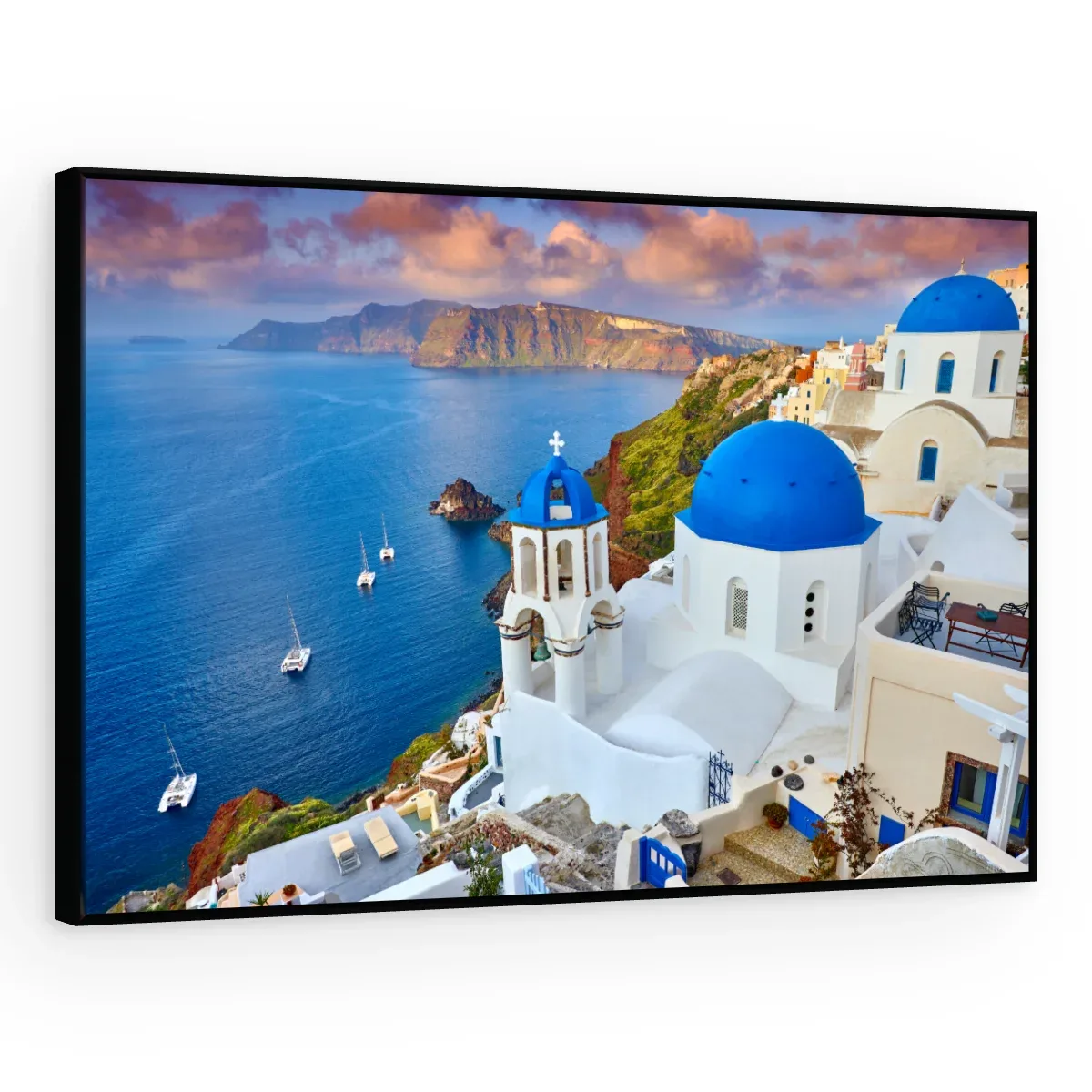 Quadro Decorativo Canvas Santorini Azul - CI0004