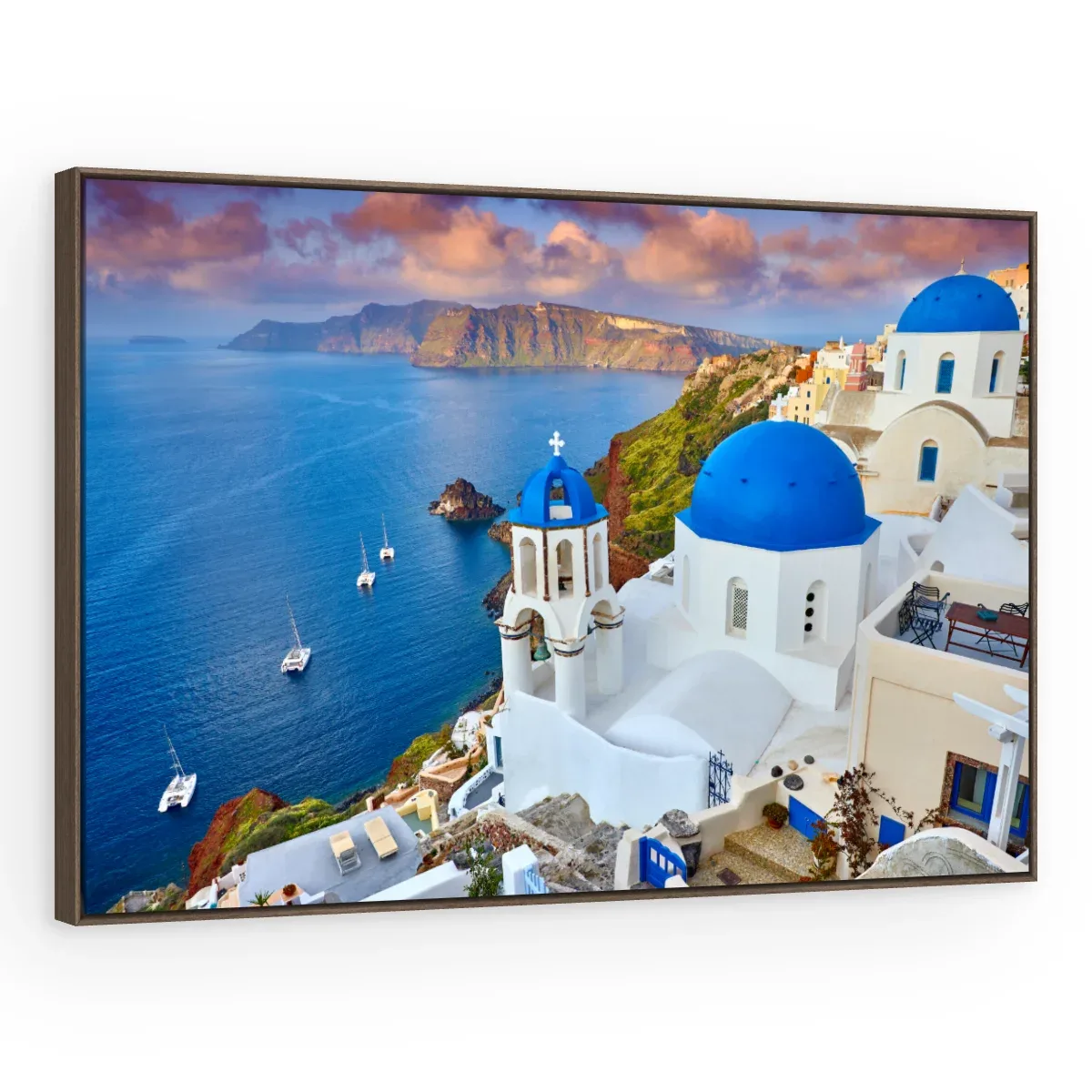 Quadro Decorativo Canvas Santorini Azul - CI0004