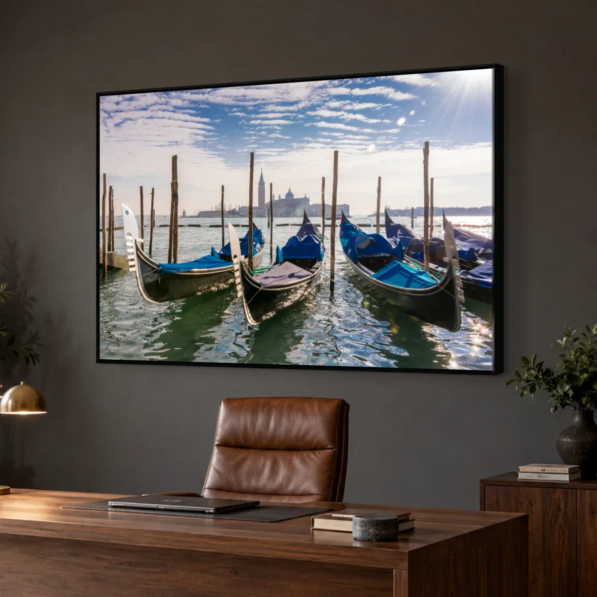 Quadro Decorativo Canvas Gôndolas Venezianas - CI0009
