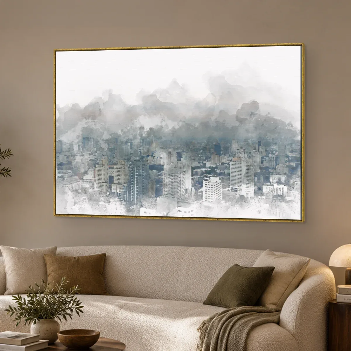 Quadro Decorativo Canvas Metrópole Aquarela - CI0012