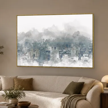 Quadro Decorativo Canvas Metrópole Aquarela - CI0012