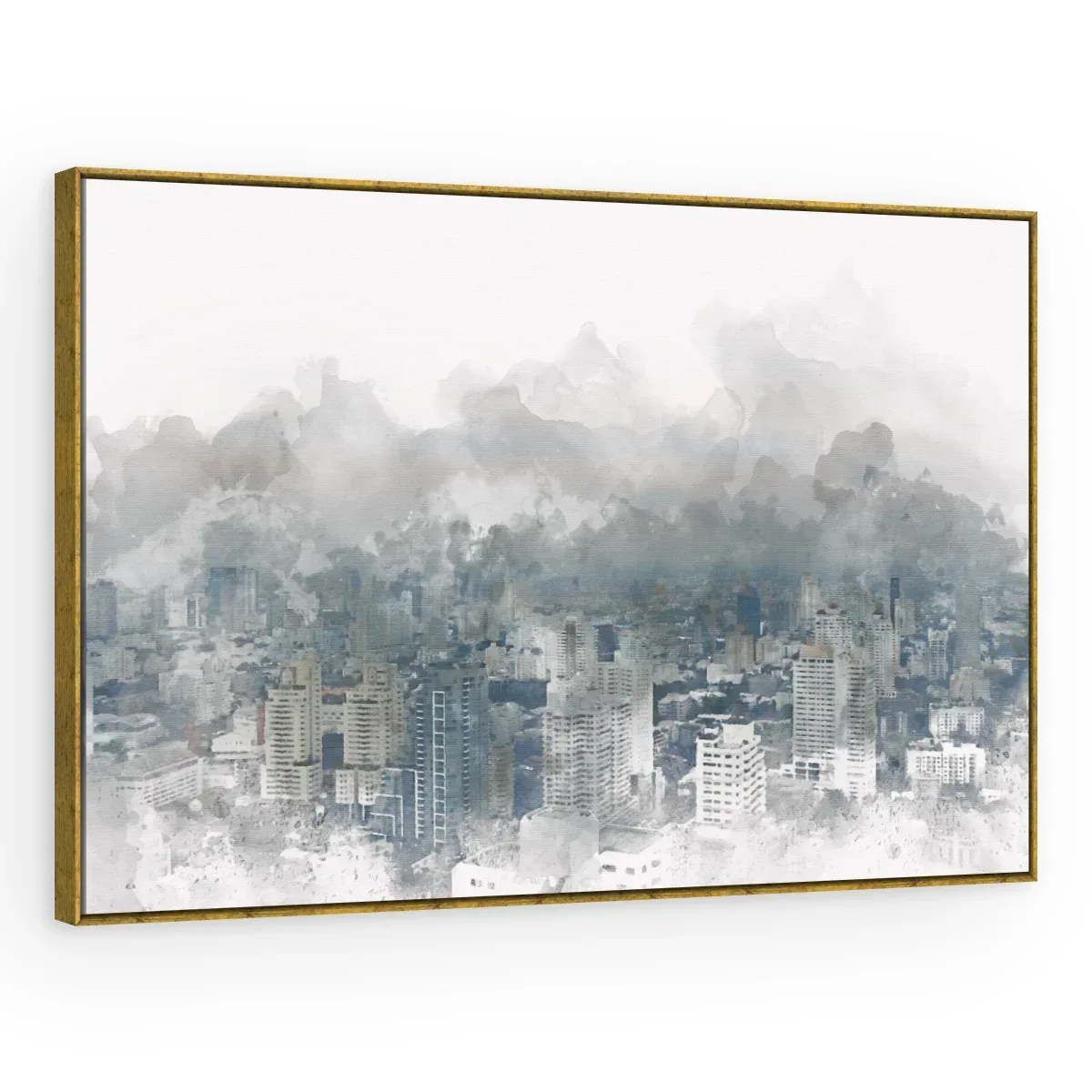 Quadro Decorativo Canvas Metrópole Aquarela - CI0012