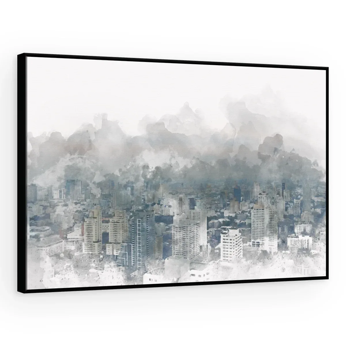Quadro Decorativo Canvas Metrópole Aquarela - CI0012