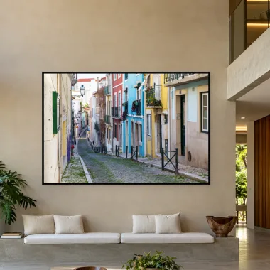 Quadro Decorativo Canvas Viela Colorida - CI0013
