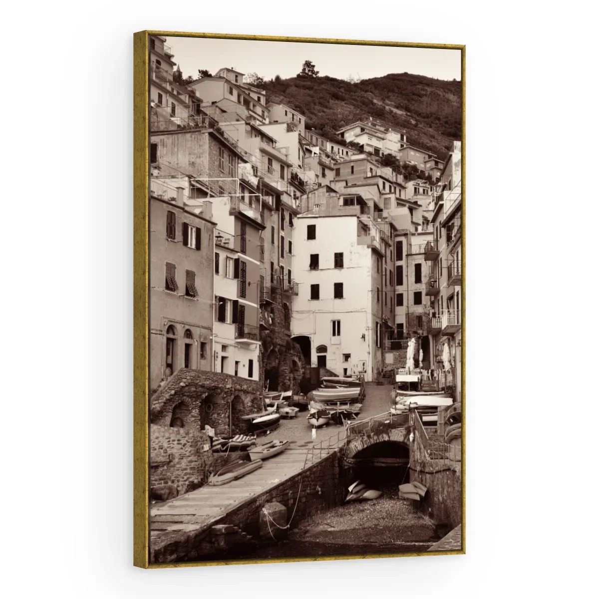Quadro Decorativo Canvas Vilarejo Sépia - CI0014