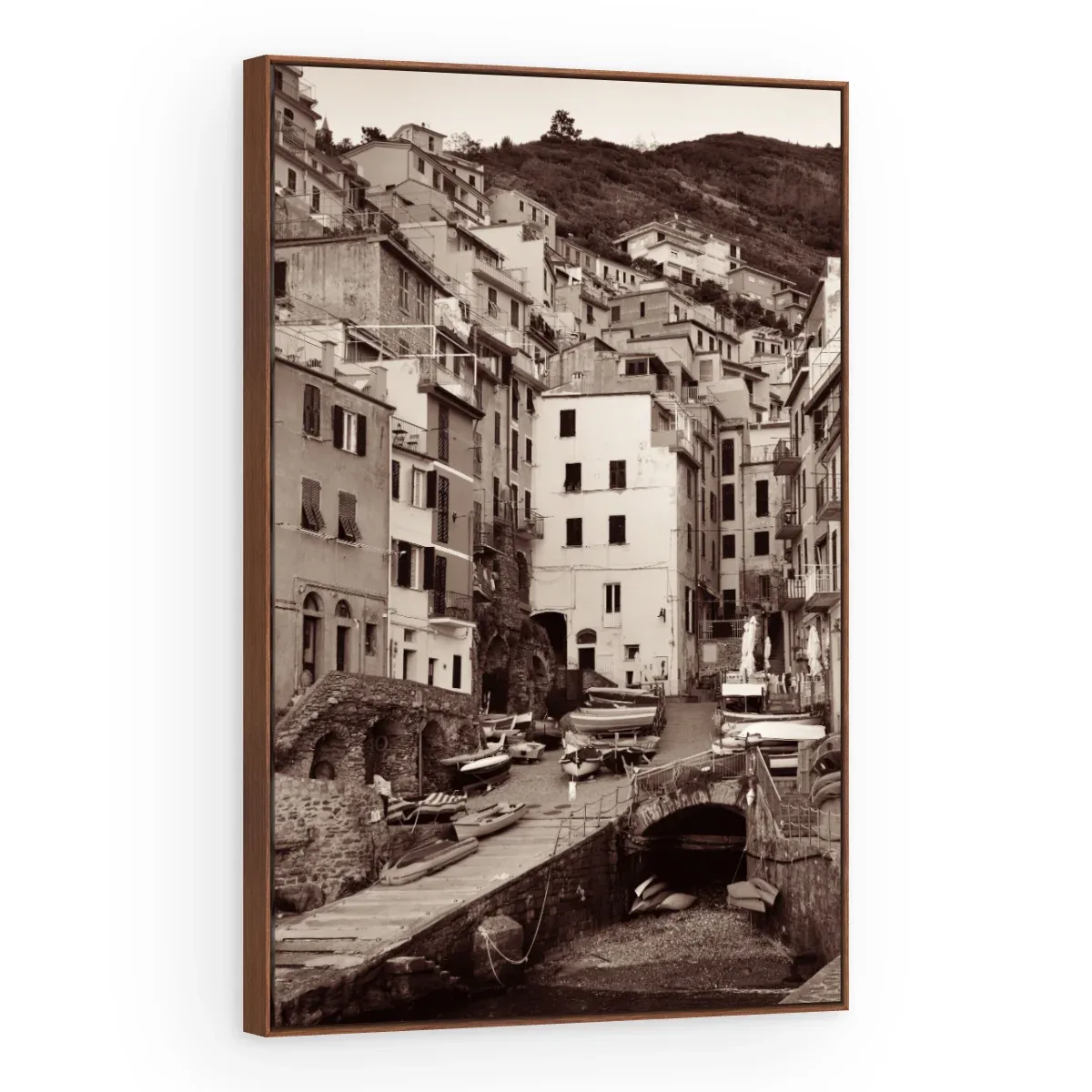 Quadro Decorativo Canvas Vilarejo Sépia - CI0014